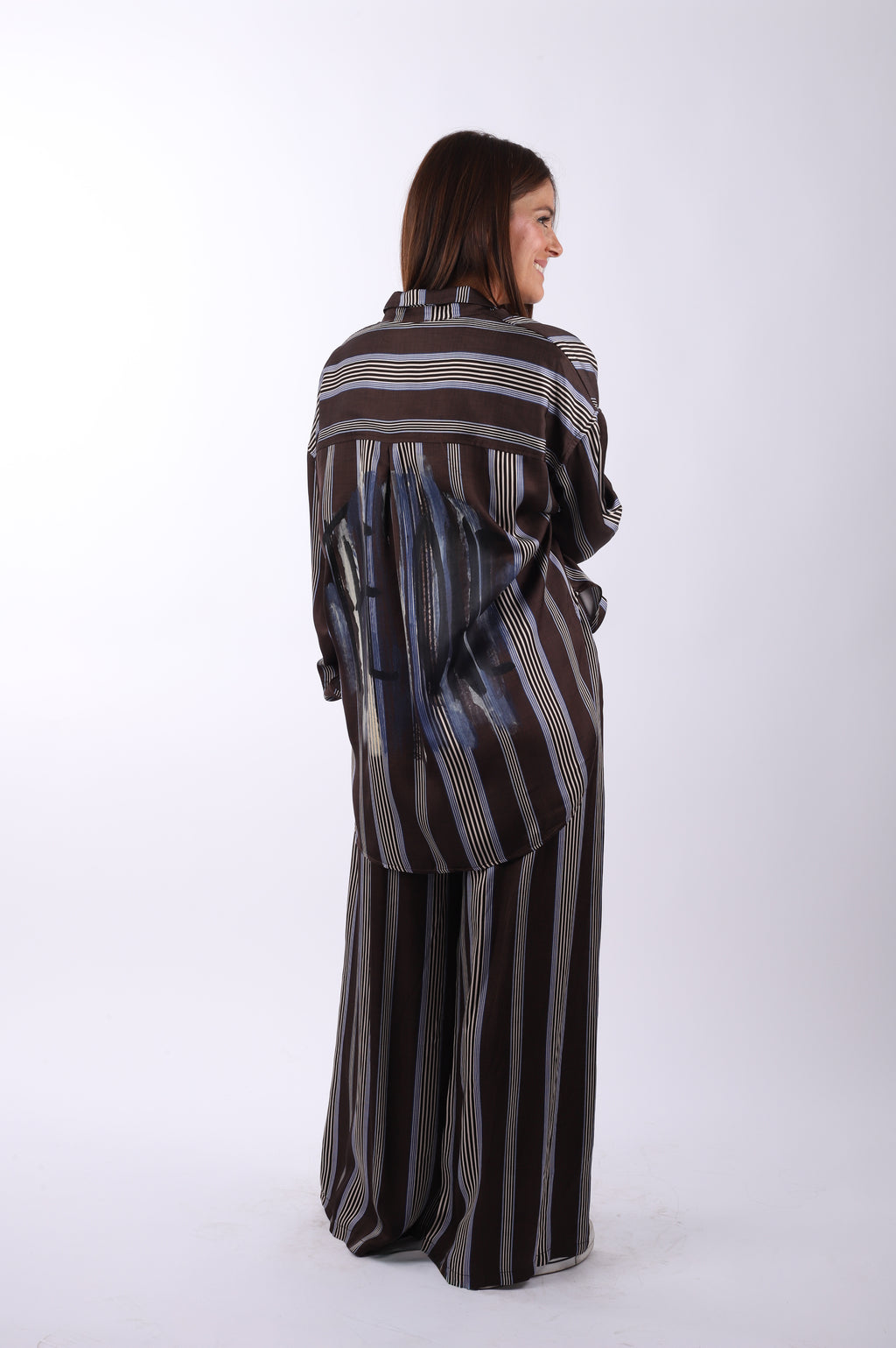 Conjunto pijamero rayas The one "Brown"