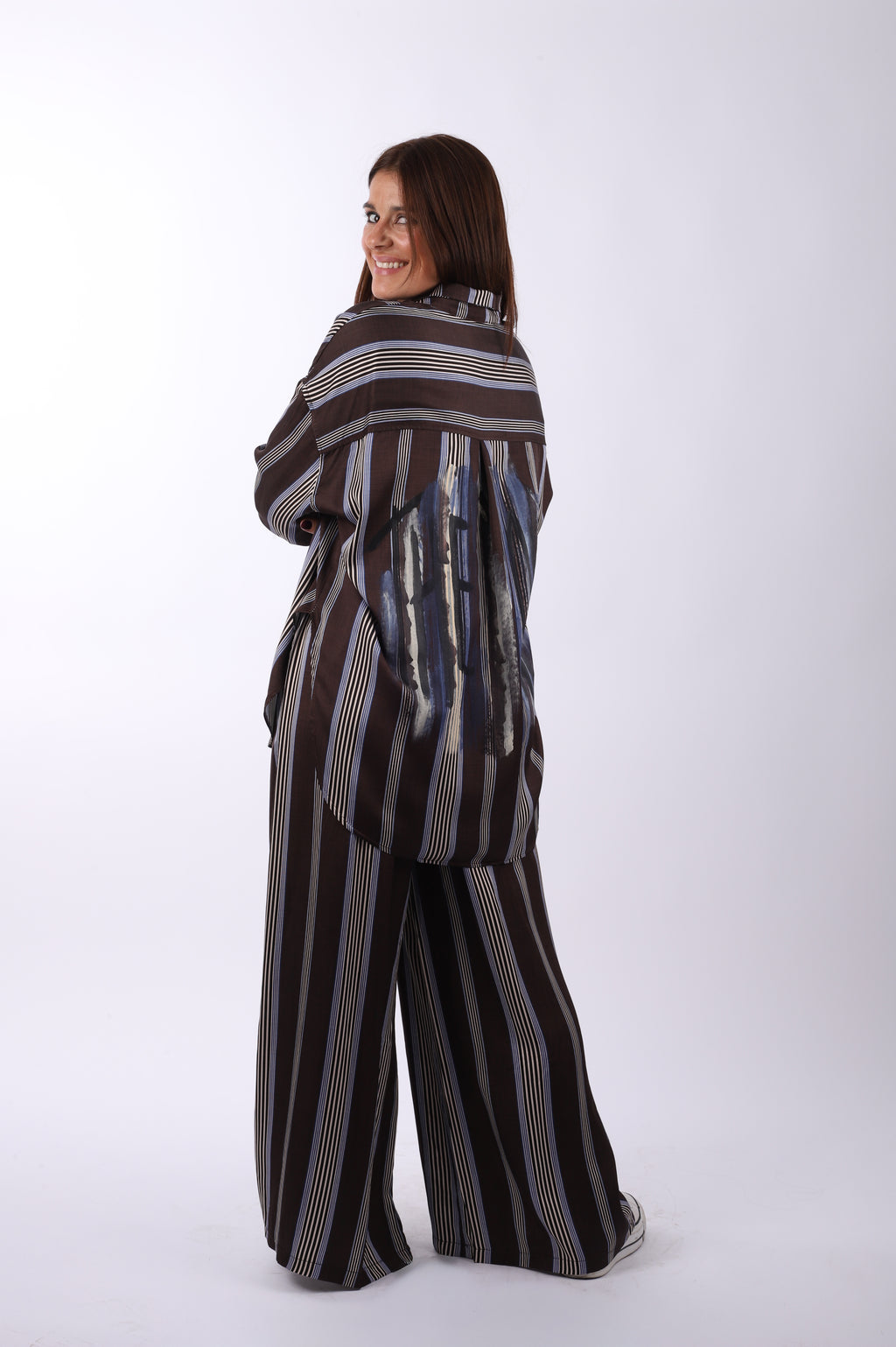 Conjunto pijamero rayas The one "Brown"