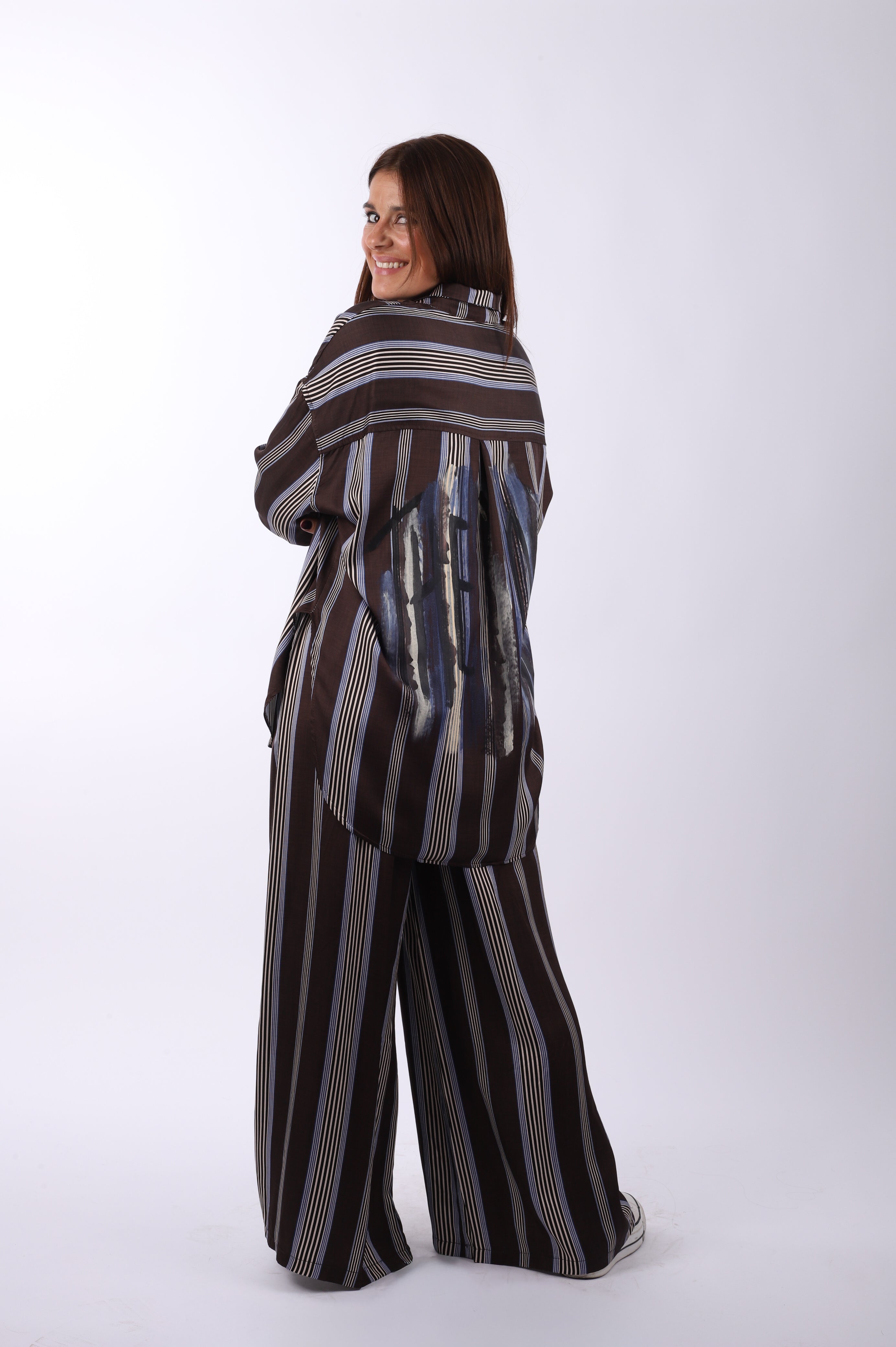 Conjunto pijamero rayas The one "Brown"