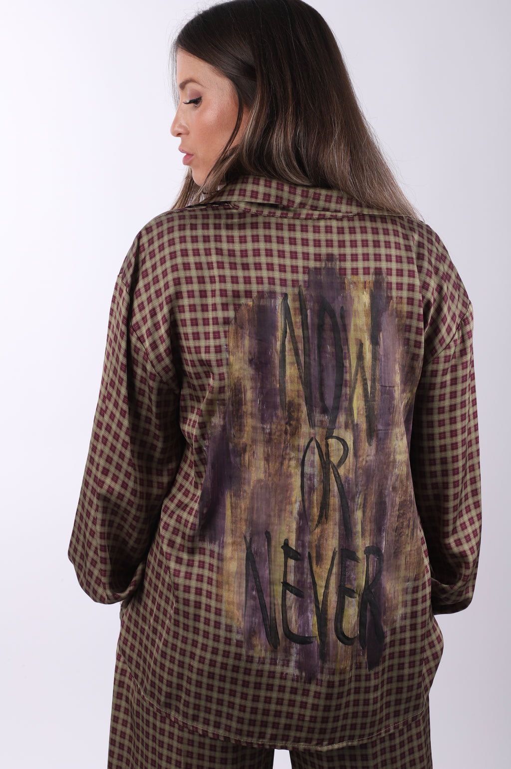 Conjunto pijamero cuadros "Now or Never"