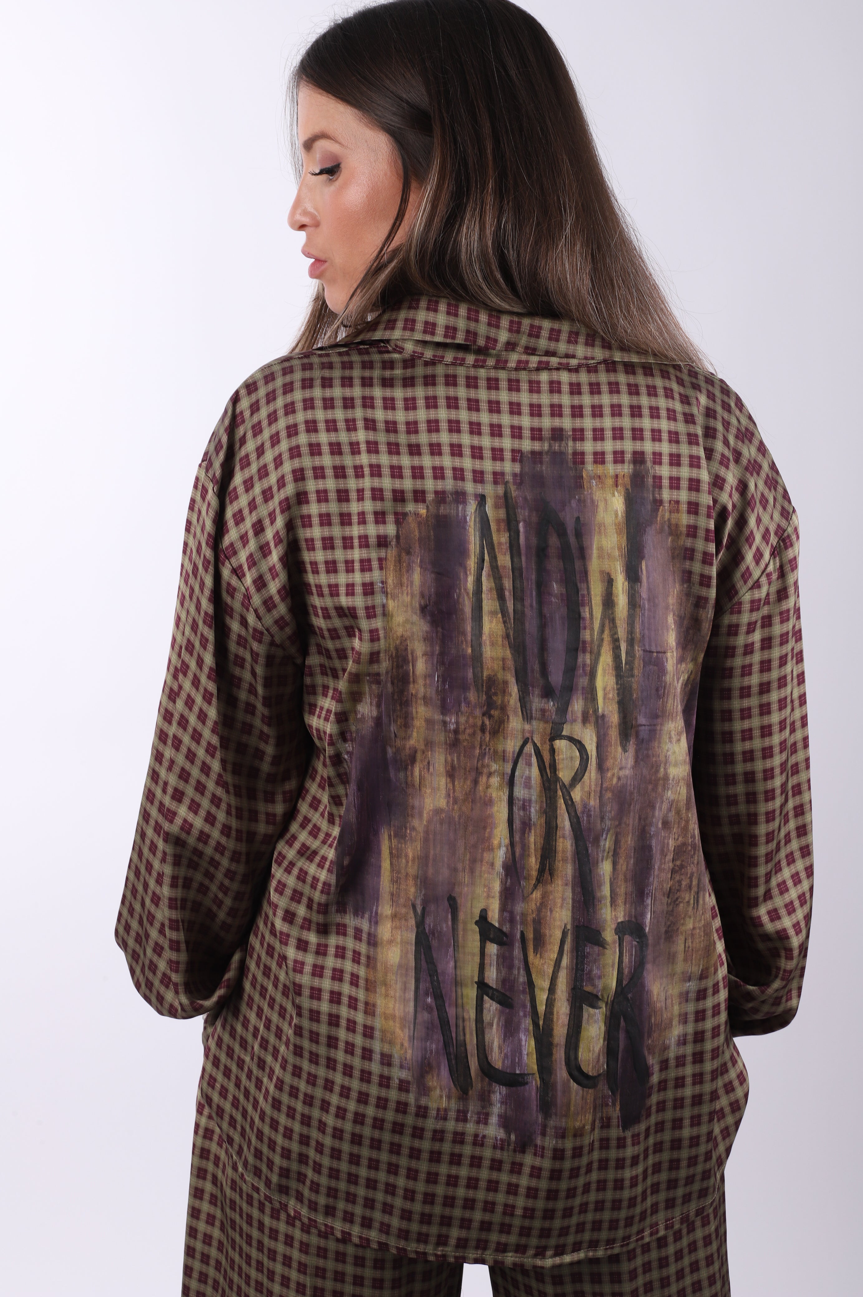 Conjunto pijamero cuadros "Now or Never"