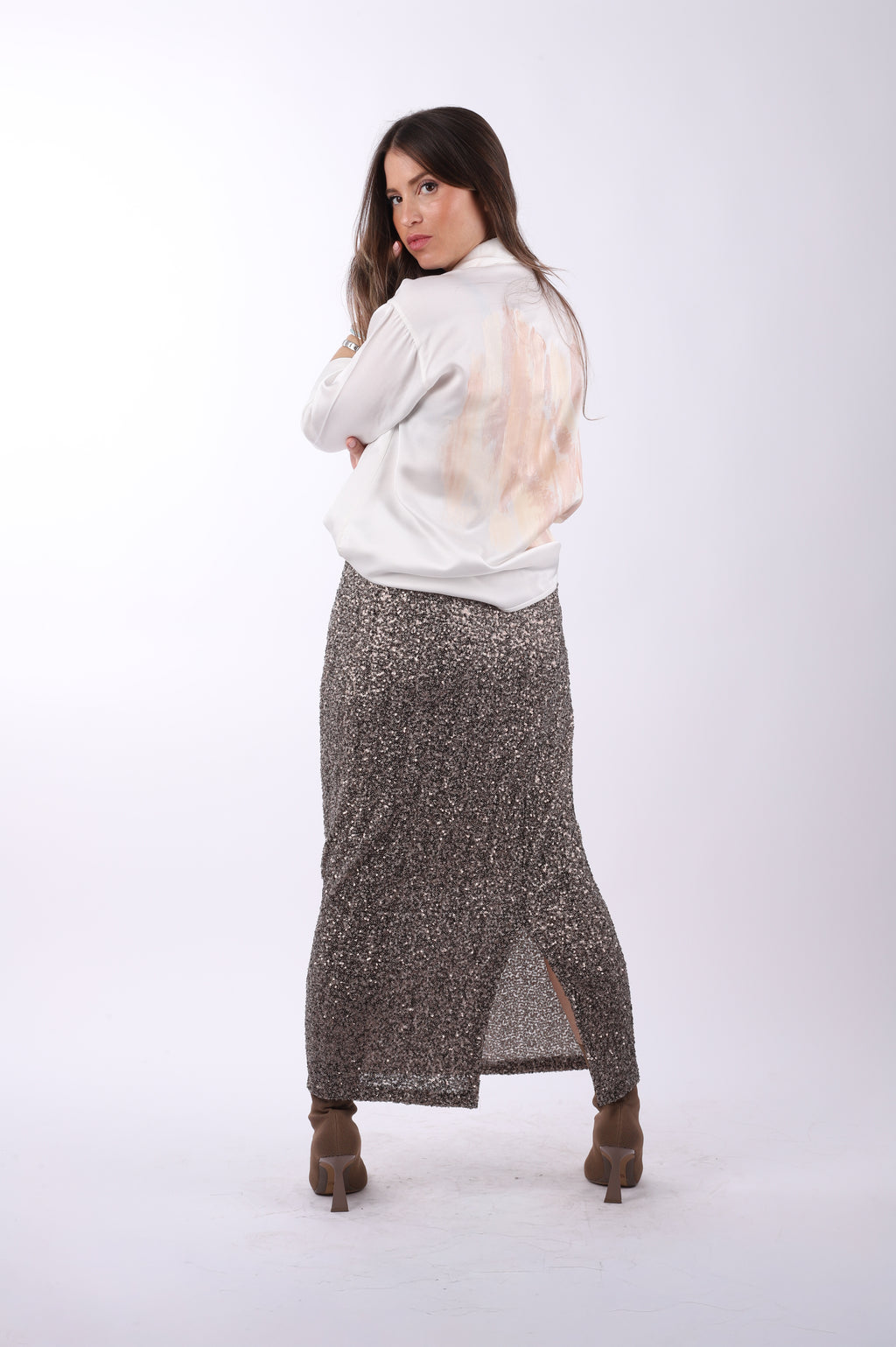 Conjunto lentejuelas "Beige"