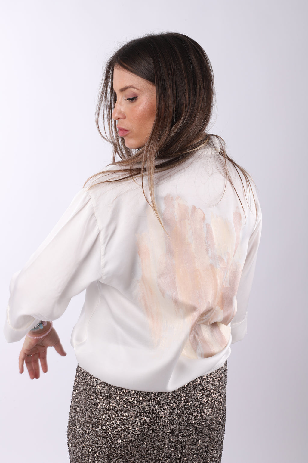 Conjunto lentejuelas "Beige"