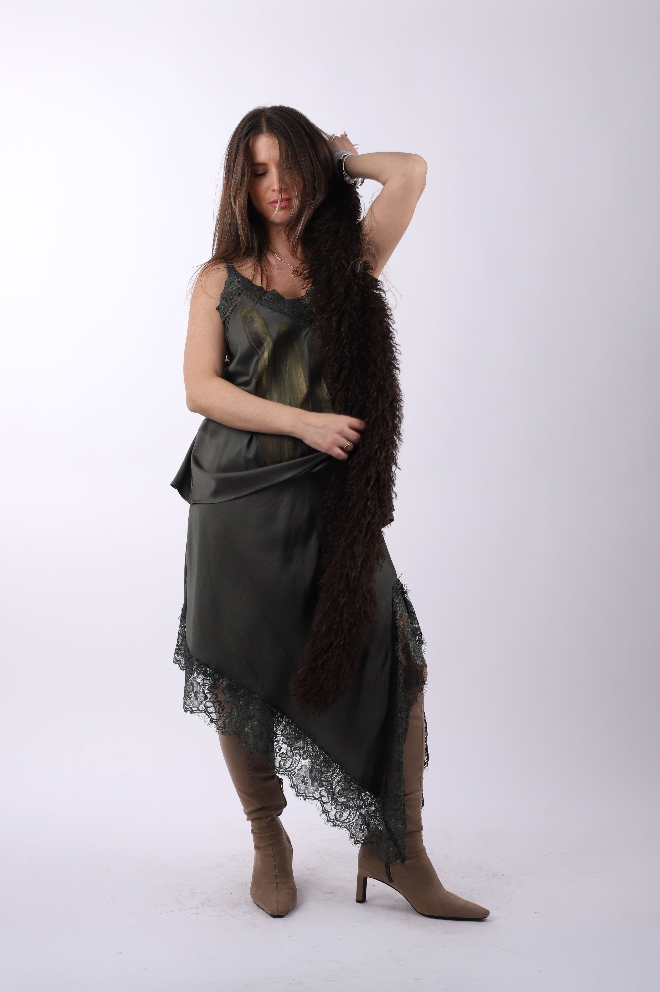 Conjunto lencero asimétrico "Green"