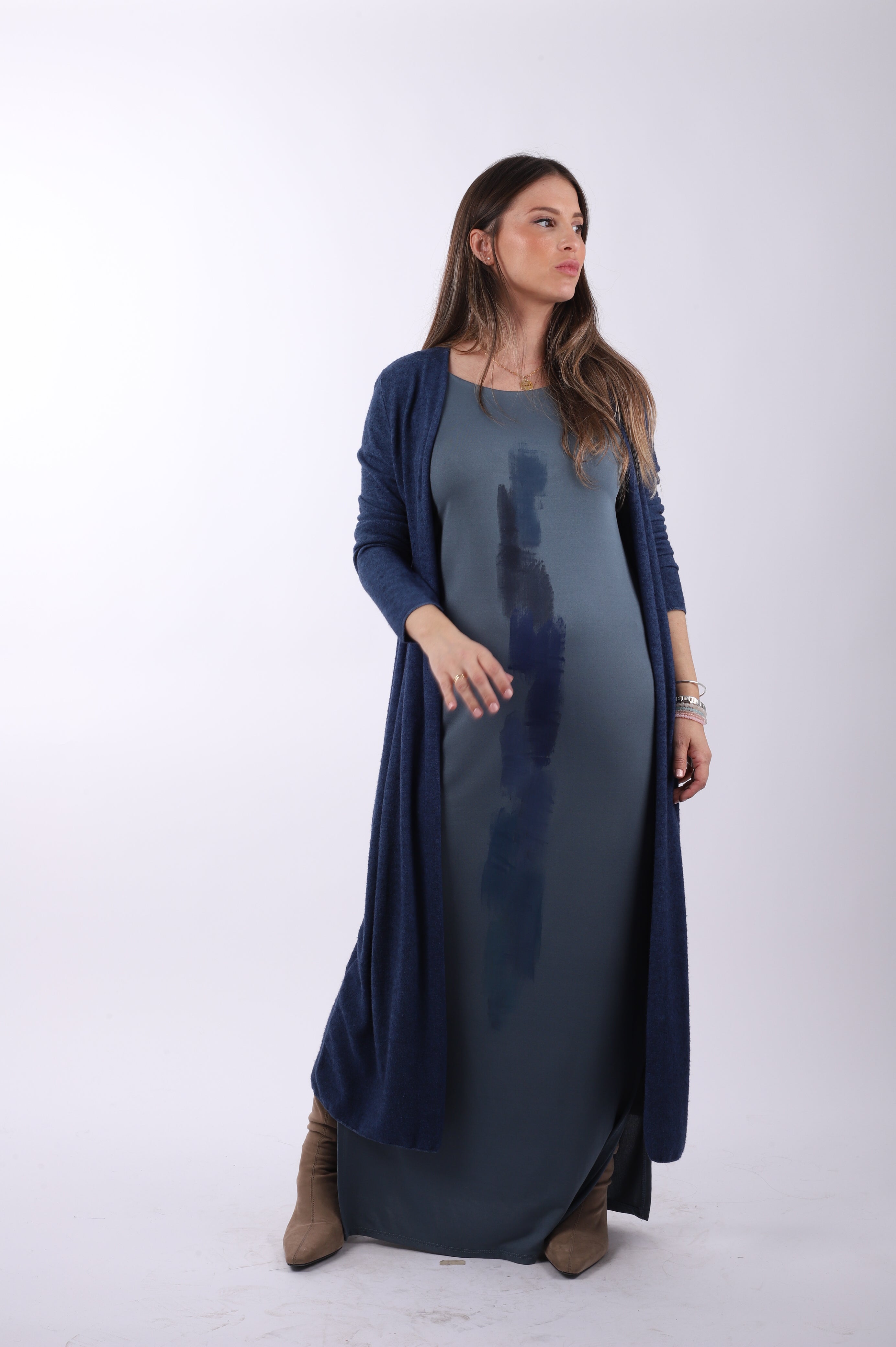Vestido seda fria "Blue"