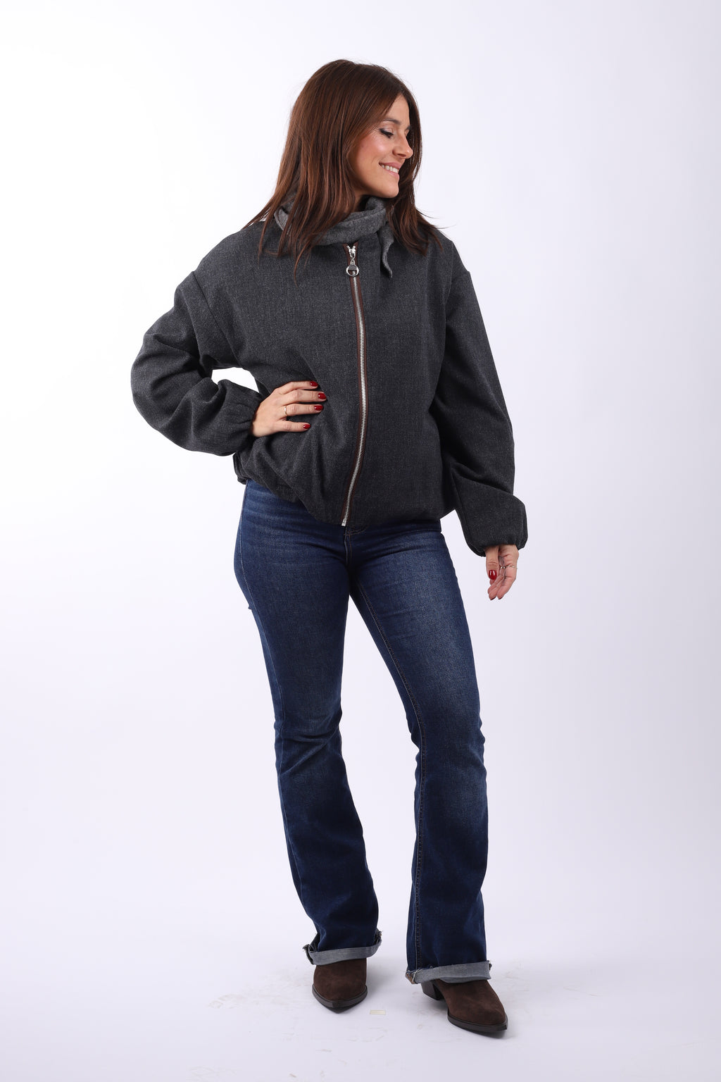 Bomber paño "Grey"
