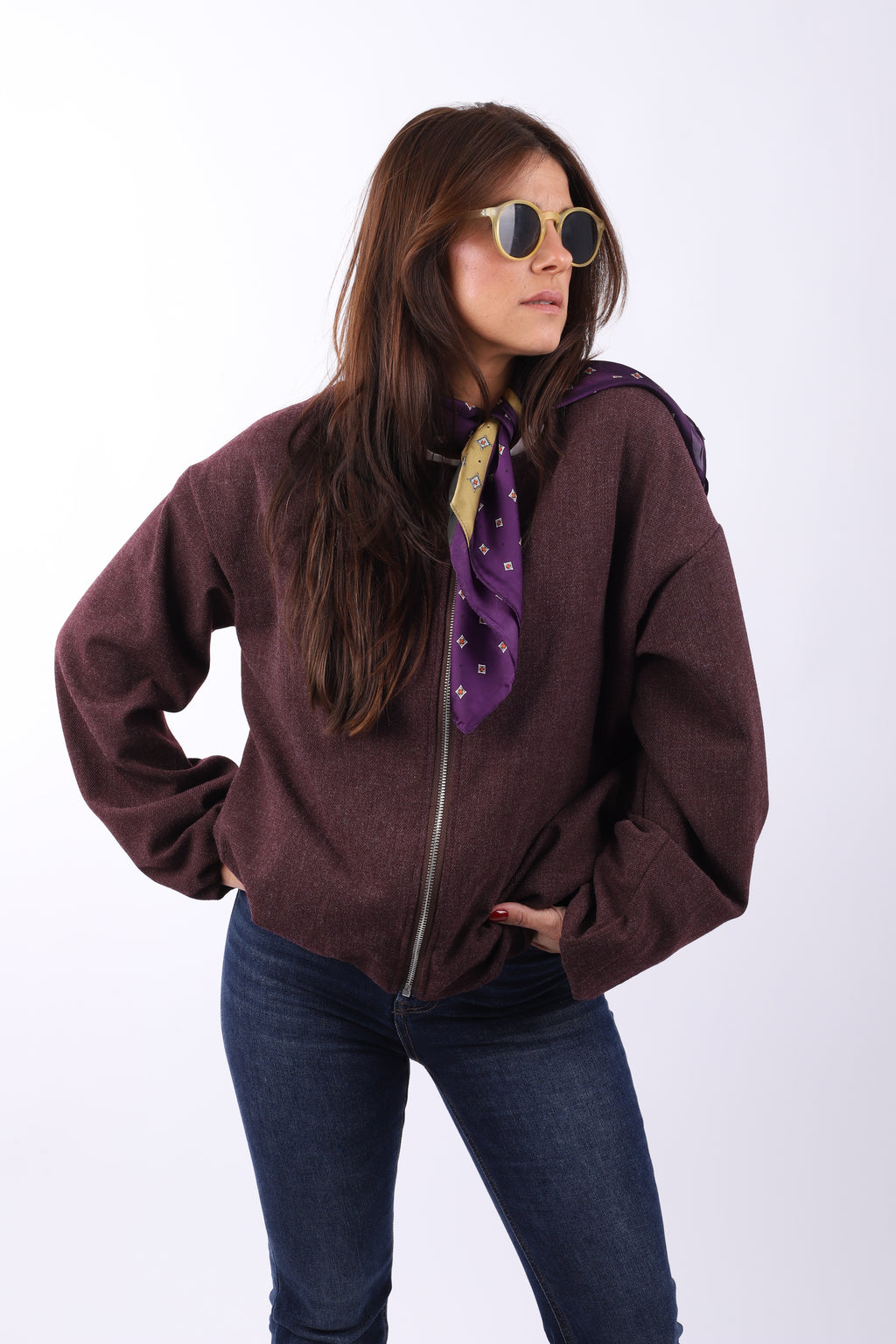 Bomber paño "Burgundi"