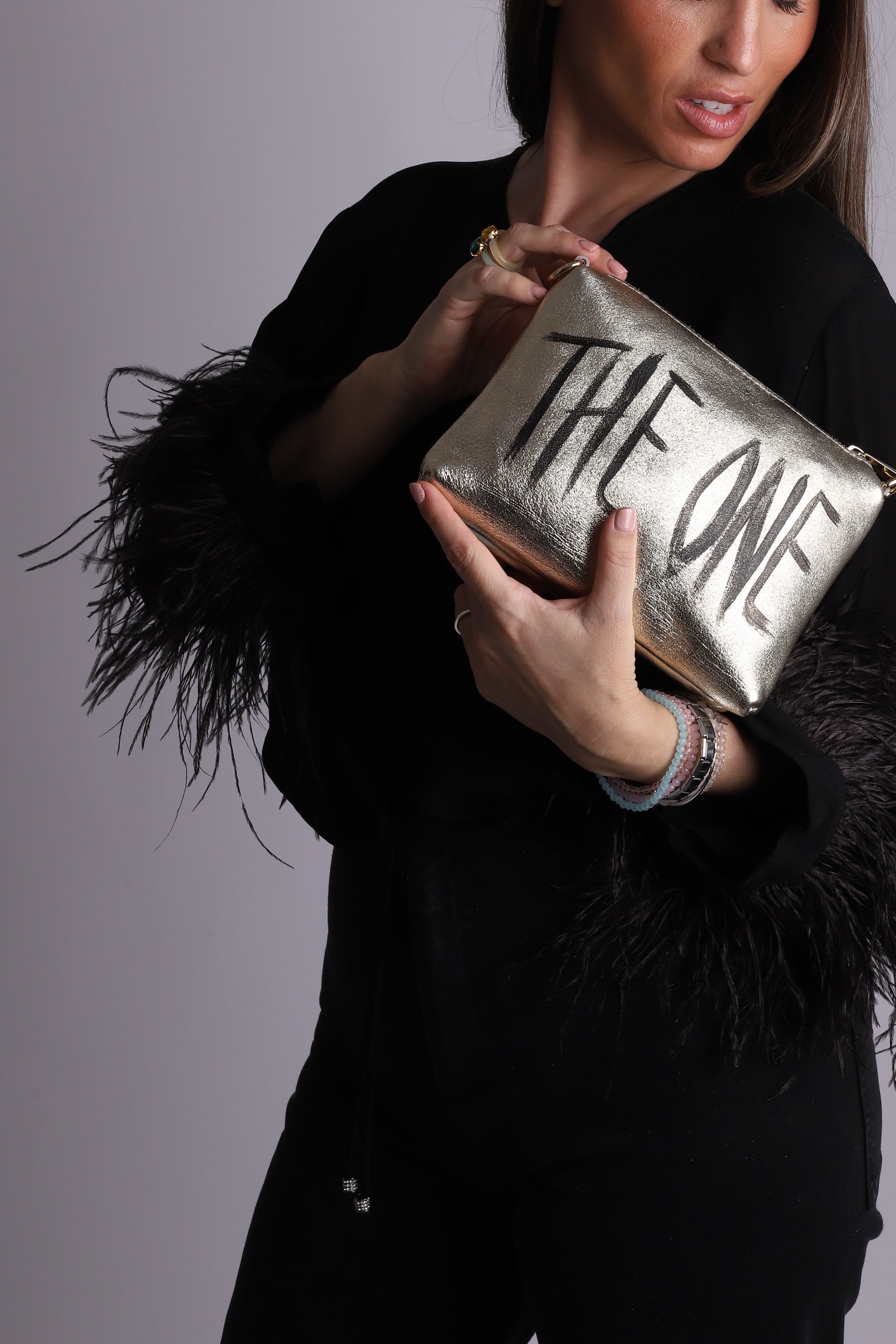 Bolso cartera "The One" Gold