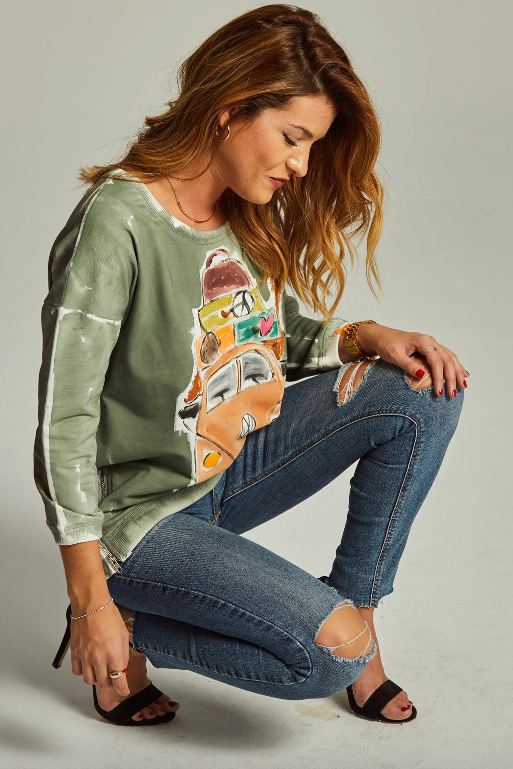 Sudadera Van trip Kaki